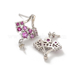 Стойка покрытие латунь микропаве прозрачный кубический цирконий гвоздики серьги поиск&nbsp;KK-T072-13P-01