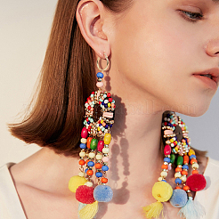 201 серьги-кольца из нержавеющей стали STAS-UN0002-65G