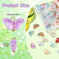 150шт 15 цвета стеклянные подвески&nbsp;PALLOY-CJ00040