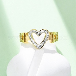 Нержавеющая сталь 304 с регулируемыми манжетами из стразов RJEW-Q020-16G