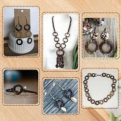 200 Stück 4 Stile Kokosnuss-Verbindungsringe&nbsp;COCO-SC0001-04