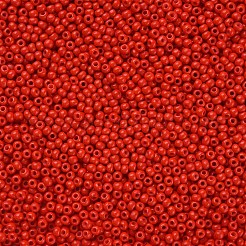 12/0 FGBグレードAラウンドガラスシードビーズ  焼き付け塗料  鮭色  2.3x1.5mm  穴：1mm  約48500個/ポンド&nbsp;SEED-N001-A-1007