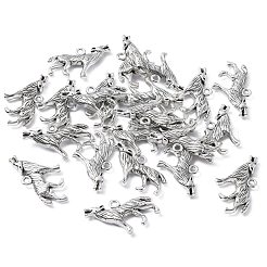 Pendentifs loup hurlant en alliage de style tibétain&nbsp;X-LF1753Y