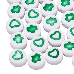 Белые крафт-акриловые бусины MACR-SZ0001-38