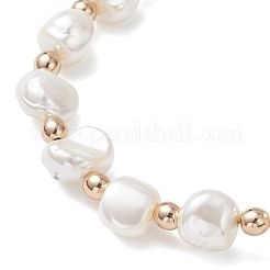 Браслеты из гальванизированного ракушечного жемчуга и немагнитного синтетического гематита для женщин&nbsp;BJEW-JB12891