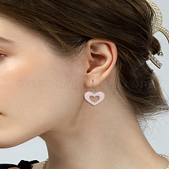 18 шт. подвески в виде сердечек из сверкающей прозрачной смолы двух цветов&nbsp;KY-LP0001-37