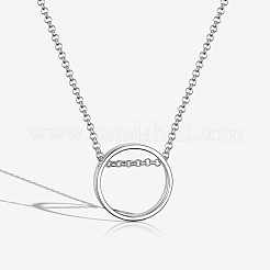 925 кулон в форме геометрического круга из стерлингового серебра для женщин HU0319