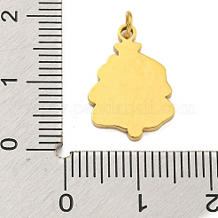 Подвески из нержавеющей стали 304 с ионным покрытием (IP) на рождественскую тематику STAS-O005-014B-G