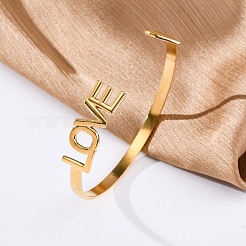 Браслеты-манжеты из нержавеющей стали 304 для женщин BJEW-F491-01G-03