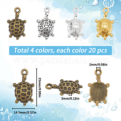 80 шт. 4 цвета подвески из сплава в тибетском стиле FIND-SC0007-33