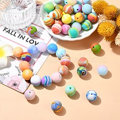 Круглые силиконовые фокусные бусины SIL-CJC0001-11A