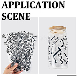 8 шт. 8 стиля ПВХ пластиковые водонепроницаемые декоративные наклейки этикетки&nbsp;DIY-SP0004-93A