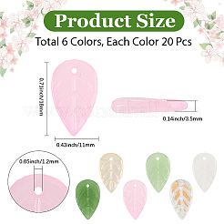 120шт 6 цвета подвески ручной работы лэмпворк LAMP-PA0001-25