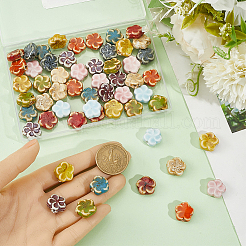 60 шт. 10-х цветные фарфоровые бусины ручной работы для изготовления ожерелий и браслетов&nbsp;PORC-SC0001-24