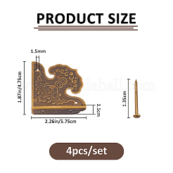 4 шт. Защитные уголки для латунных коробок&nbsp;FIND-FH0017-05AB