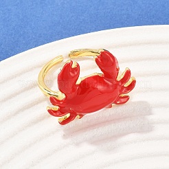 Латунные эмалевые регулируемые манжеты&nbsp;RJEW-C145-02B-G