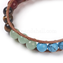 Bracelets naturels et synthétiques avec perles et cordons&nbsp;BJEW-E351-02L