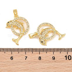 Pendentifs avec zircon cubiques à micro-pavés en laiton&nbsp;CU-CBA415D-09G-03