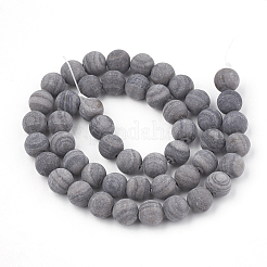 Perles de jaspe en bois noir naturel et dentelle&nbsp;X-G-T106-013