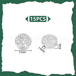 15 шт. бусины из нержавеющей стали 316 STAS-UN0056-13