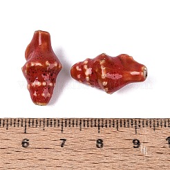 Perles de porcelaine vintage faites à la main&nbsp;PORC-Q006-08F