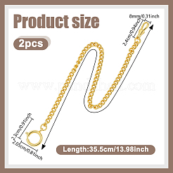 2 chaîne de montre de poche à clip en fer&nbsp;DIY-GA0009-69G