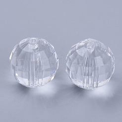 透明なアクリルビーズ  多面カット  ラウンド  透明  12x12mm  穴：1.9mm  約496個/500g&nbsp;TACR-Q254-12mm-V01