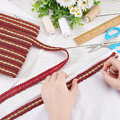 Плетеная кружевная отделка из полиэстера с многоножкой OCOR-WH0079-22