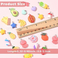 Подвески из непрозрачной смолы 40 шт.&nbsp;RESI-YW0005-82