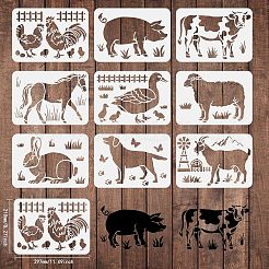 Set di modelli di stencil per pittura da disegno riutilizzabili in plastica&nbsp;DIY-WH0172-485