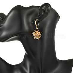 Orecchini pendenti in ottone micro pavé di zirconi cubici trasparenti per donna&nbsp;EJEW-JE07502