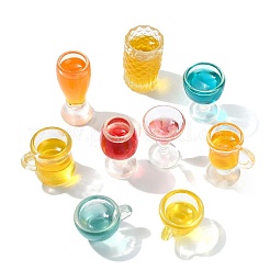 45個 9スタイル ワイン透明樹脂カボション  電話ケース & イヤリング & キーチェーン アクセサリーの diy  ミックスカラー  14~18x14~22.5x13~32.5mm  5個/スタイル&nbsp;CRES-CJZ0009-02