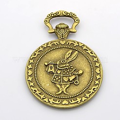 Styles mélangés supports pendentif en alliage cabochon de lunette de style tibétain&nbsp;TIBEP-O008-AB-NF