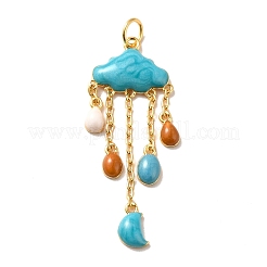 Подвески из латуни с эмалью в стойку&nbsp;KKB-M230-42G