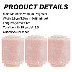 3 rouleau de ruban effiloché en satin de polyester&nbsp;OCOR-DR0001-03B