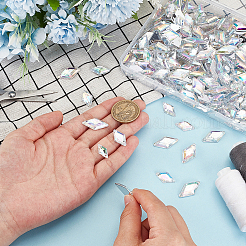 300 шт. 3 стиля акриловые пришивные стразы MACR-PH0001-76B