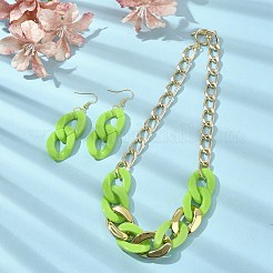 Ensemble de bijoux en chaînes acryliques&nbsp;SJEW-JS01288-03