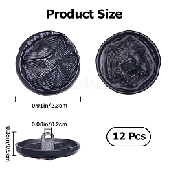 12 шт. пуговицы из сплава с 1 отверстиями BUTT-GF0001-38