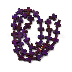 Гальванические бусины из натуральной лавы G-A256-A01-01F