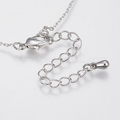 Латунные кубического циркония кулон ожерелья&nbsp;LS-NJEW-H479-04P