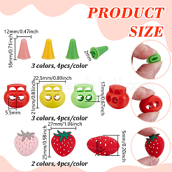 20 шт. 5 вида протекторов для спиц из синтетического каучука с клубничным оттенком&nbsp;FIND-GA0008-11