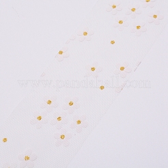 Ткань плетения с блестками и блестками цветов&nbsp;ORIB-WH0005-01A
