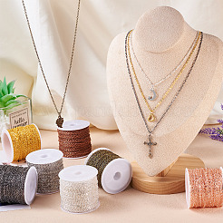 Железные плоские кабельные цепи с латунным покрытием&nbsp;CH-TAC0007-01AB