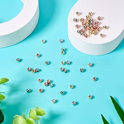 60шт 3 цвета латунные бусины&nbsp;KK-TA0001-59