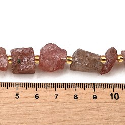 Необработанные грубые натуральные клубничные бусины из кварца G-Z087-A09