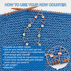 Треугольное кольцо вязание ряда встречных цепочек HJEW-PH01722