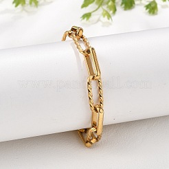 Браслеты-цепочки из нержавеющей стали 304&nbsp;BJEW-P351-01A-G