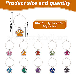 Латунные подвески для бокалов для вина AJEW-GO00020