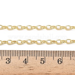 Женские ожерелья из латунных цепочек толщиной 3 мм NJEW-K271-10G