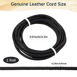 Плетеный кожаный шнур с сердечником&nbsp;WL-CL0001-01A